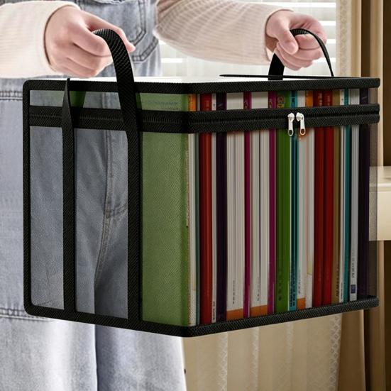 Clothes Storage Box, Durable Clear PVC Storage Bins, with Reinforced Handles Double Zipper Design, Large Capacity Moisture-Proof Organizer Bags