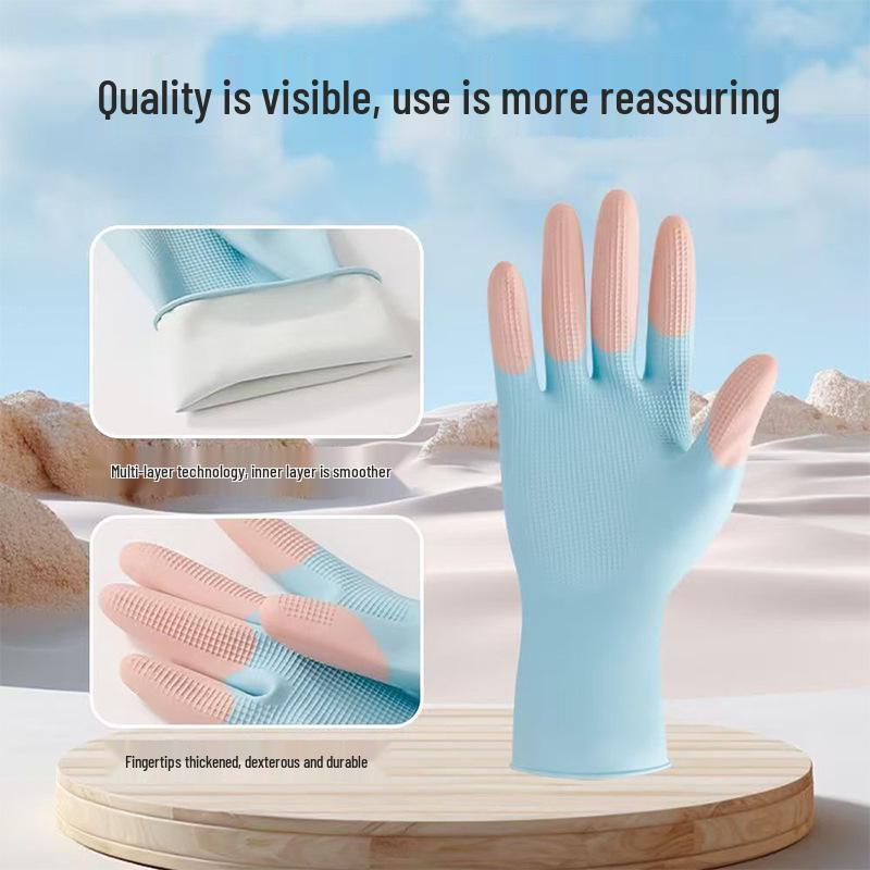 Nouvelle arrivee: Gants à vaisselle imperméables en latex doublés polaire - Chauds, durables et résistants à l'usure