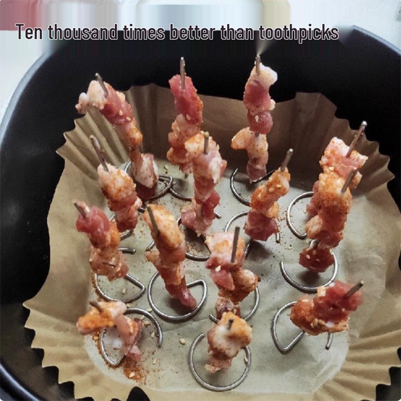 10-Pack Stainless Steel Air Fryer Skewer Grill Accessory Set