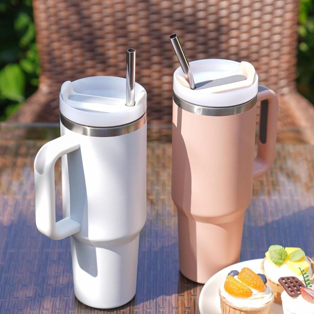 6 PCS for 40 Oz Cup Tumbler Metal Straws Reusable 3 Straight Drinking Accessories Stainless Steel for 40 oz Cup Tumbler