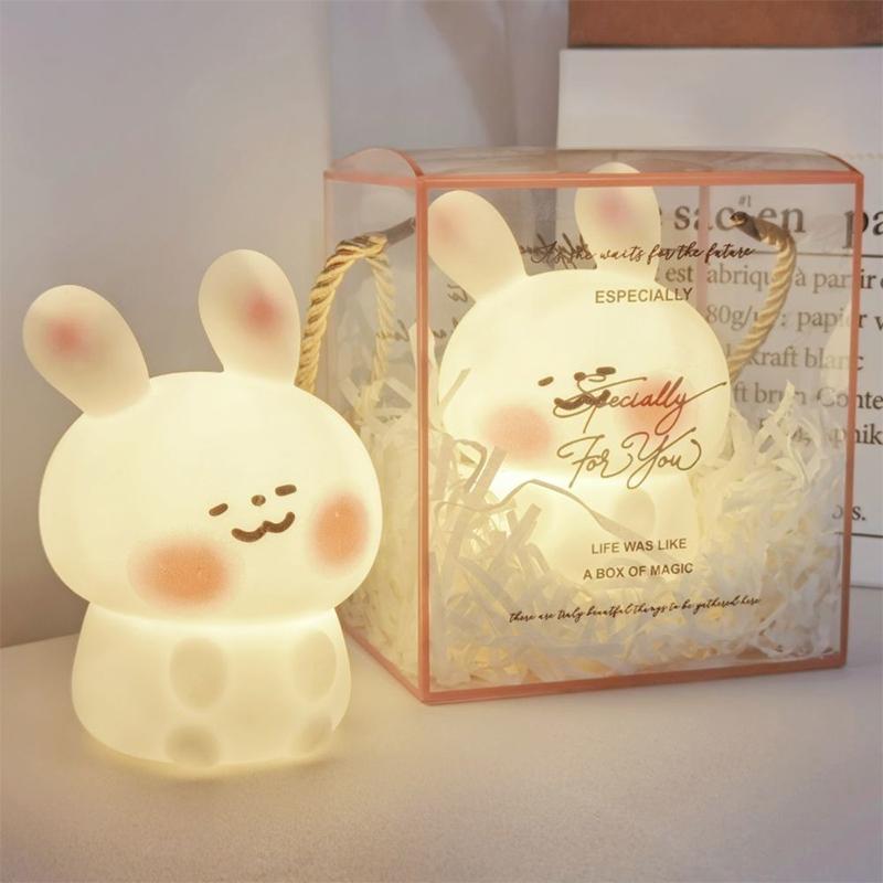Cute Animal Night Light For Kids Nursery Sleeping Lamp Touch Control Night Light For Breastfeeding Toddler Decor Christmas Gifts