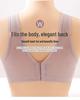 Cotton Front-Closure Wire-Free Push-Up Bra for Mature Women - Large, Breathable, Anti-Sagging Style