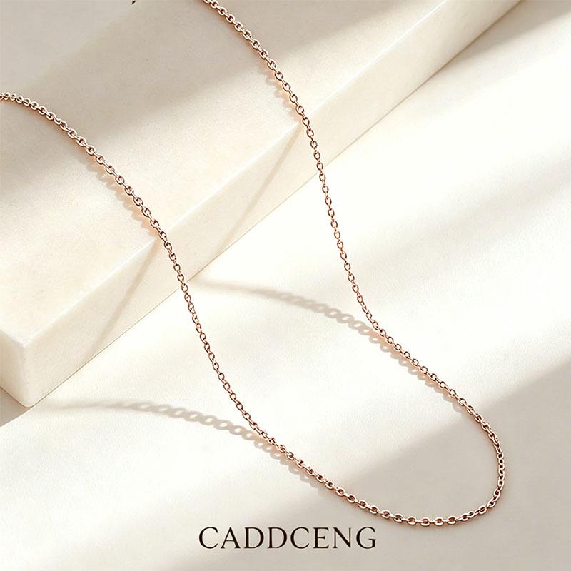 18K Rose Gold Titanium Steel O-Chain Necklace & Bracelet Set