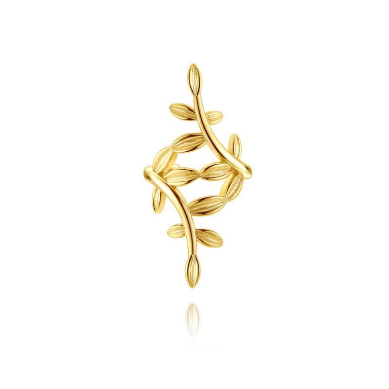 Branch Leaf Ear Cuff Non Pierced Hypoallergenic Vintage Copper Ear Clip Jewelry for Prom Party Wear