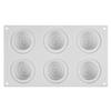 Soap Mould Round Whirlpool Silicone Rubber 6 Cavities Mousse Cake Baking Mold