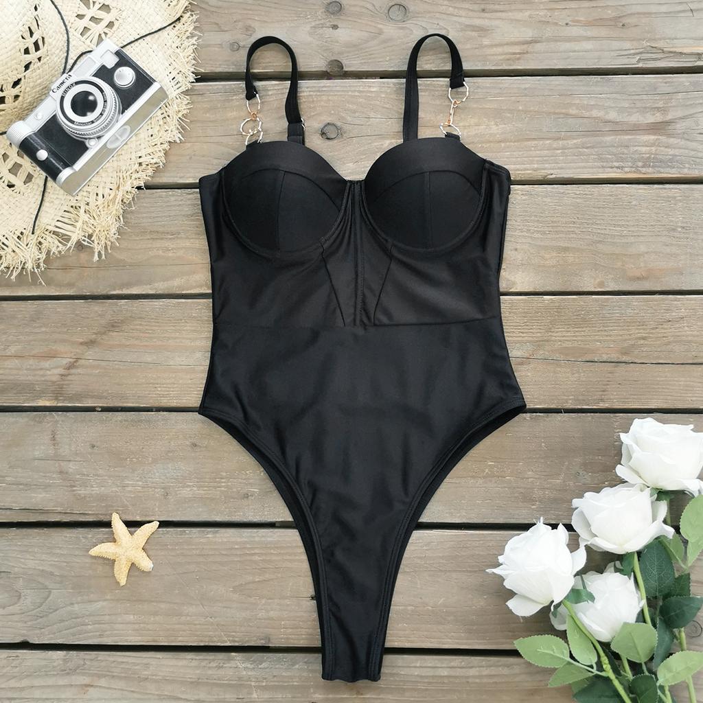 New Sexy One Piece Swimsuit Women Swimwear Cut Out Bathing Suit Summer Push Up Monokini Print Swim Suit  Beach Wear Female