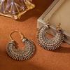 Retro Bohomian Antique Bronze Hoop Earrings for Women Niche Design Hollow Design Earring Daily Wear Party Jewelry Gifts