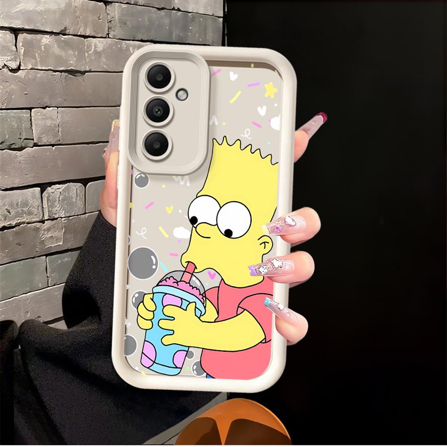 Custodia per Telefono per Samsung Galaxy A04 A17 A15 A12 A07 A13 A30 A14 A16 A50 A06 A05 A20 A11 Cartoon I Simpson Bart