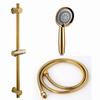 Abs Plastic Gold Plated Three Functions Handheld Shower Luxury Batnroom Hand Shower Head Wiht Gold Holder and Shower Hose BD667