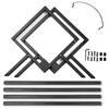 Vinyl Record Storage Rack Heavy Duty Metal Home Office Multi-purpose Matte Black Book Magazines Files Albums Vinyl Record Holder Organizer Stand