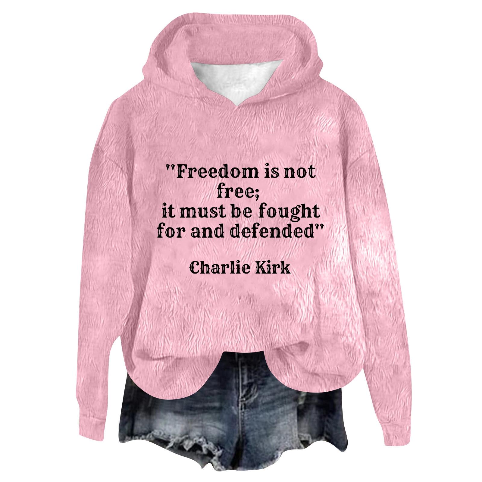 

Women s Hooded Long Sleeve Printed Flannel Top Hooded Sweatshirt L рожевий