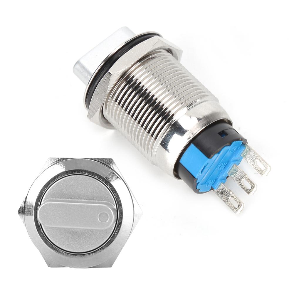 40PCS BEM 19 21 2 Position Knob Switch Waterproof Rotate Switch with Self Locking