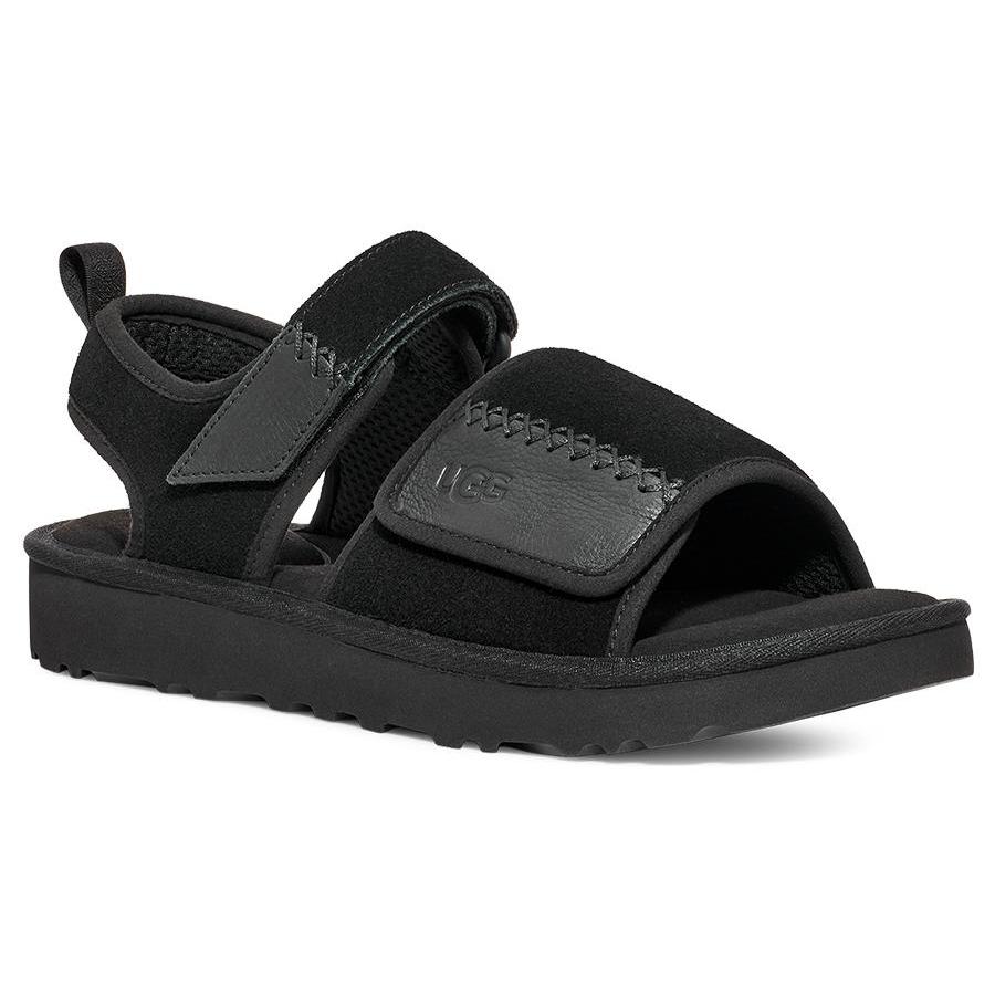 UGG Cow Split Leather Stylish Sandal Men's Black 1136650-BLK