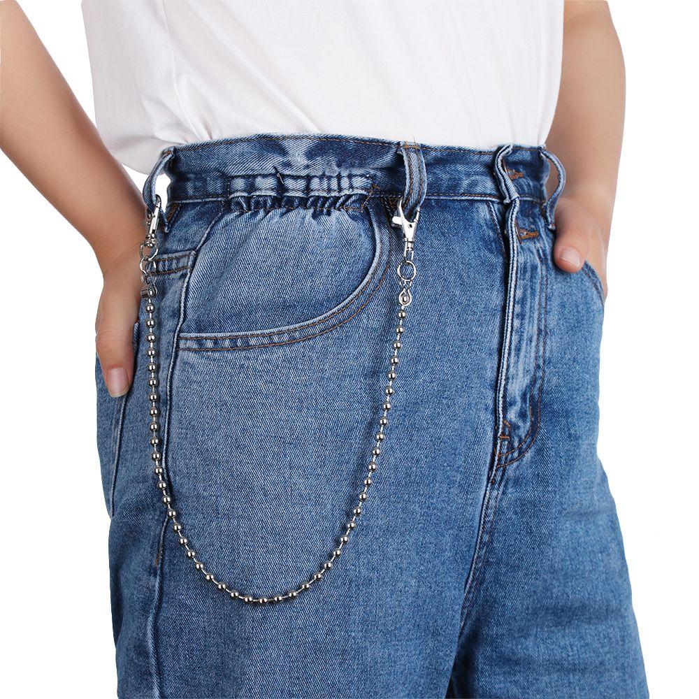 Mode Kugel Metall Für Jeans Hosen Geldbörse Gürtel Kette Schlüsselanhänger Hosenkette Herren Schlüsselanhänger