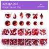 12 Grid Box Nail Art Rhinestone Flat Bottom Nail Art Special-Shaped Diamond Mixed Small Round Diamond Diy Nail Art Jewelry