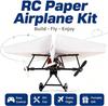 RC Paper Airplane Kit - DIY Remote Control Airplane with Gyro Stabilizer Dual Propeller Motor Lightweight Design for Beginners Kids Hobbyists