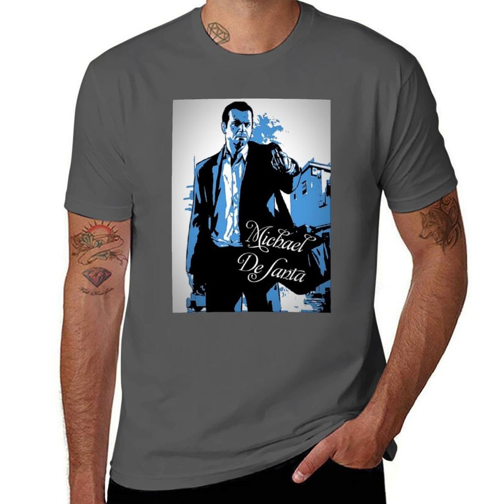 Michael De Santa (pop Art)173 T-shirt T Shirts For Man Graphic Tees Cotton T Shirts High Quality T Shirt Personalised T-shirt