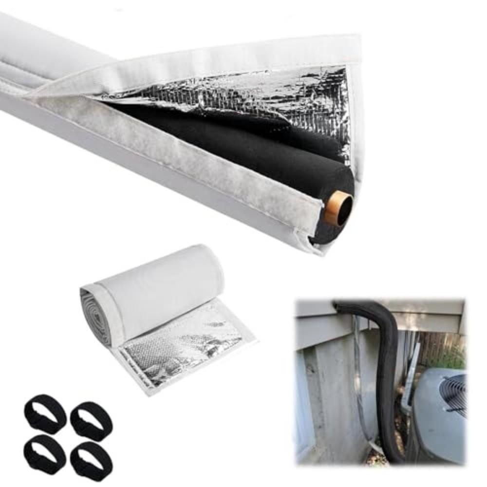 600D Oxford AC Pipe Insulation Covers 72x10.2 in HVAC Insulation Wrap  Outside Installation