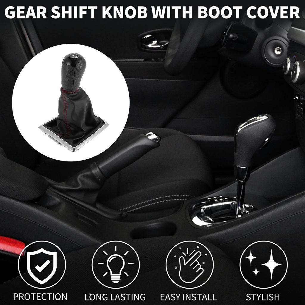 TUCKBOLD Gear Shift Knob Cover for Ford Focus MK2 Plastic Faux Leather 2004-2008 (1pc)
