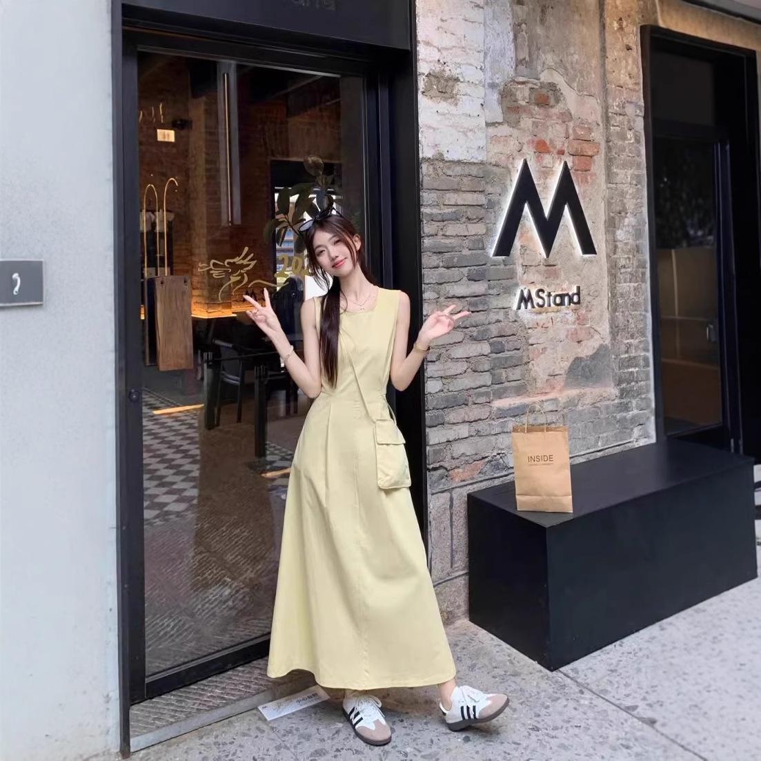 

Yellow Summer 2025 Women s Sleeveless Slimming Vest Long Dress - Simple, Casual, and Elegant. Extra Large [Premium Version]
