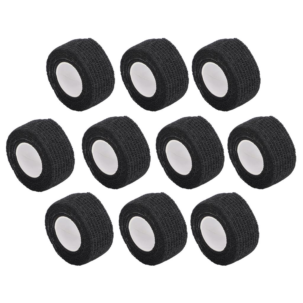 10 rolos de 1 polegada x 2 jardas, fita adesiva autoadesiva respirável, elástica e coesiva para escrita