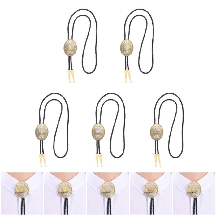 Distinctive Men's Leather Bolo Tie Men Leather Rodeos Necktie Garment Accessory for Parties And Casual Wear