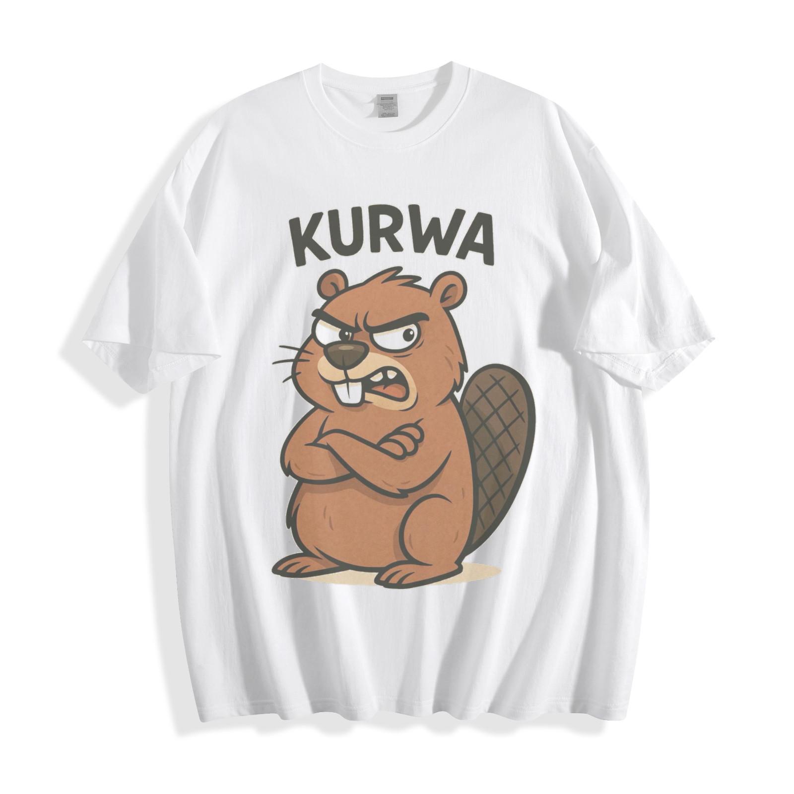 Kurwa Tough Beaver T-Shirt Mens Womens Tees Top - Sassy Attitude Design Unisex Tee 2XL