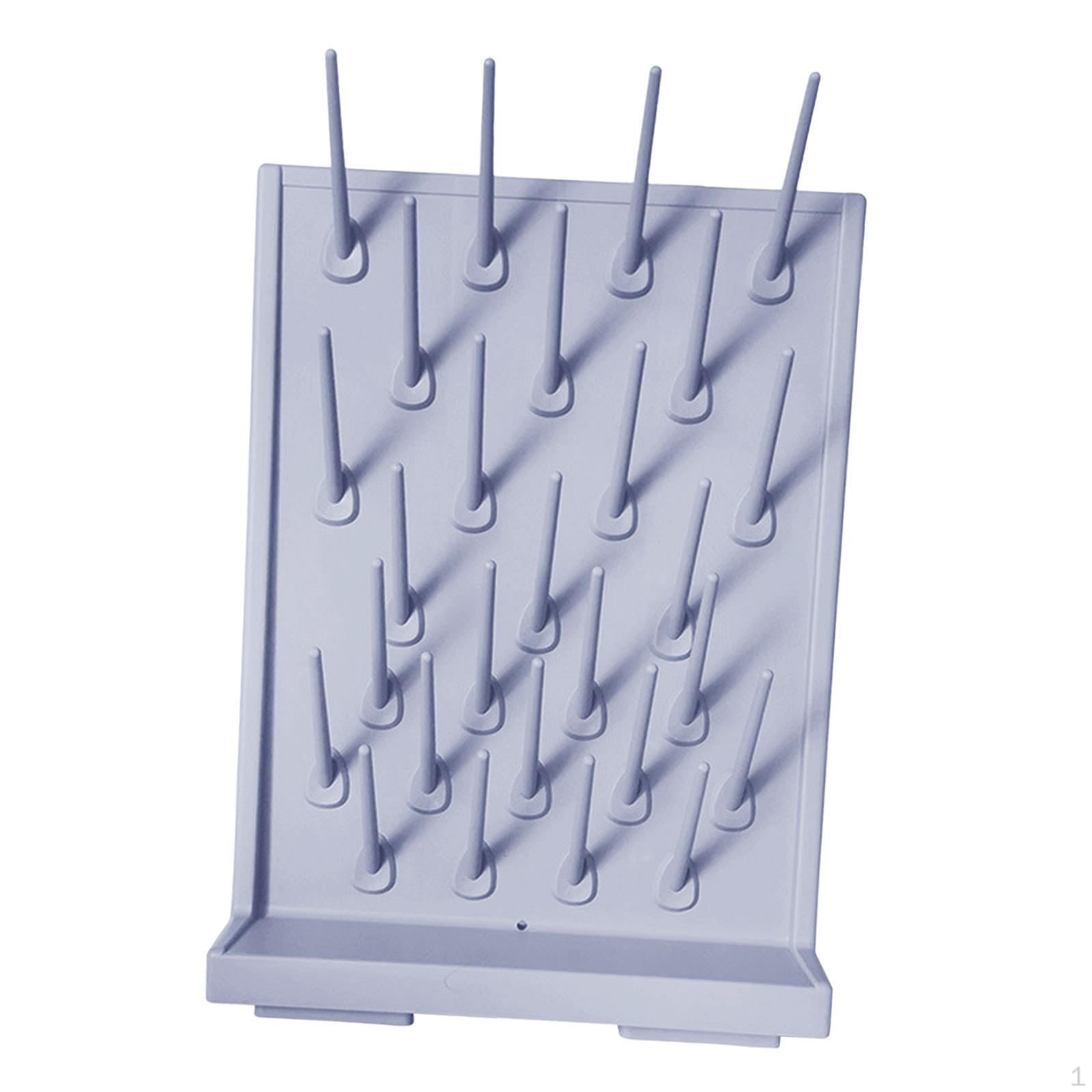 

27 штырей для лабораторной стеклянной посуды, сушилка для бутылок 4,7x15,7x21,6 дюйма, слив пробирок