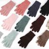 Winter adult thermal gloves women's versatile cold-proof wool plush knitted gloves outdoor riding gloves