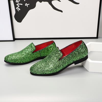 Mode Alles-passende Heren Instappers Nieuwe Persoonlijkheid Stijlvolle Mocassins Punkstijl Lage Hakken Loafers Glanzende Heren Casual Wandelschoenen