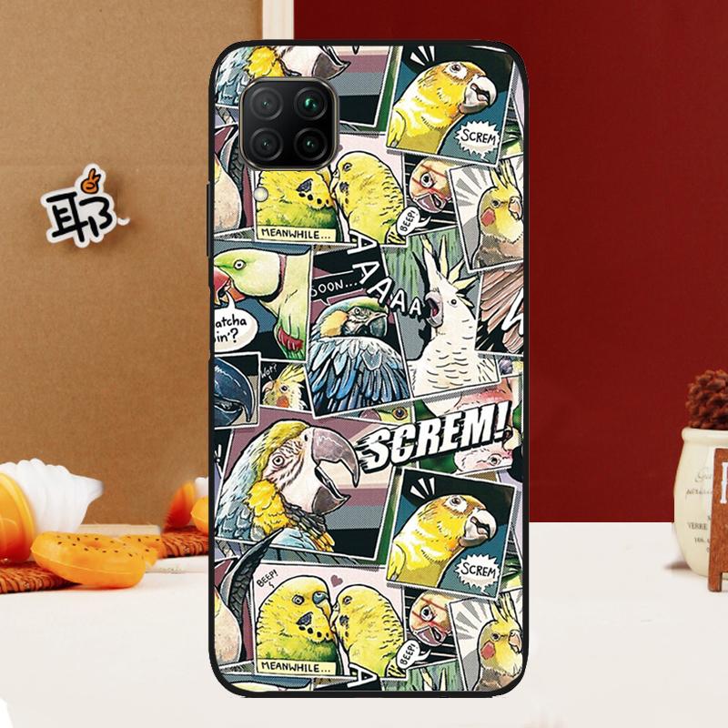 Colorful Parrots For Huawei Nova Y91 Y61 Y60 Y70 Y72 Y73 Y90 12i 11i 3i 7i 8i 9 10 SE P20 P40 P30 Lite Case