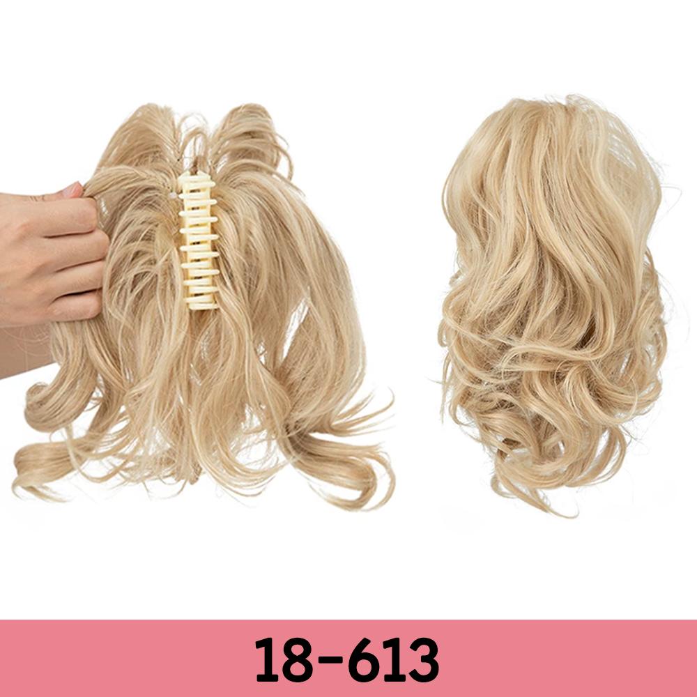 XINRAN Synthetic DIY Deformation Ponytail Extensions Short Wavy Claw Ponytail For Women Daily Cosplay Party Wear
