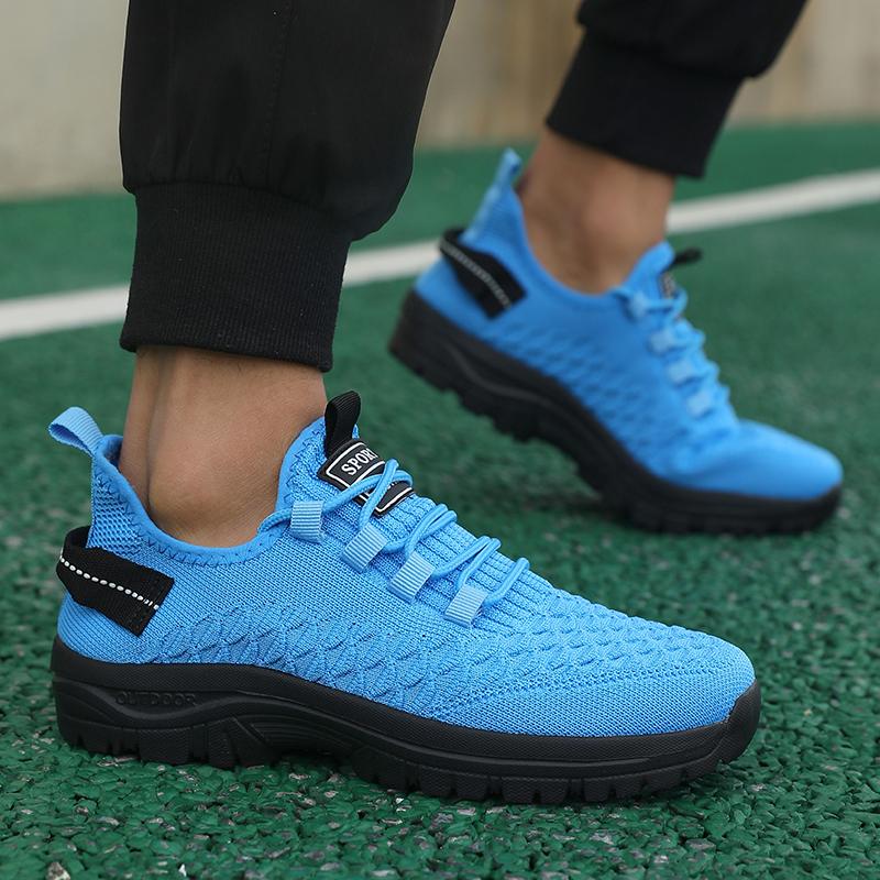 Herren Strick Freizeit Laufschuhe Rutschfest Atmungsaktiv Weiche Sohle Outdoor Sneaker Leicht Stylisch Fitnessstudio Training Walking Schuhe