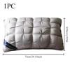 1PC Luxury White Goose Down Pillows Down-proof King Queen 100% Cotton Bedding 3D Style Rectangle Pillow for You Lover Gift