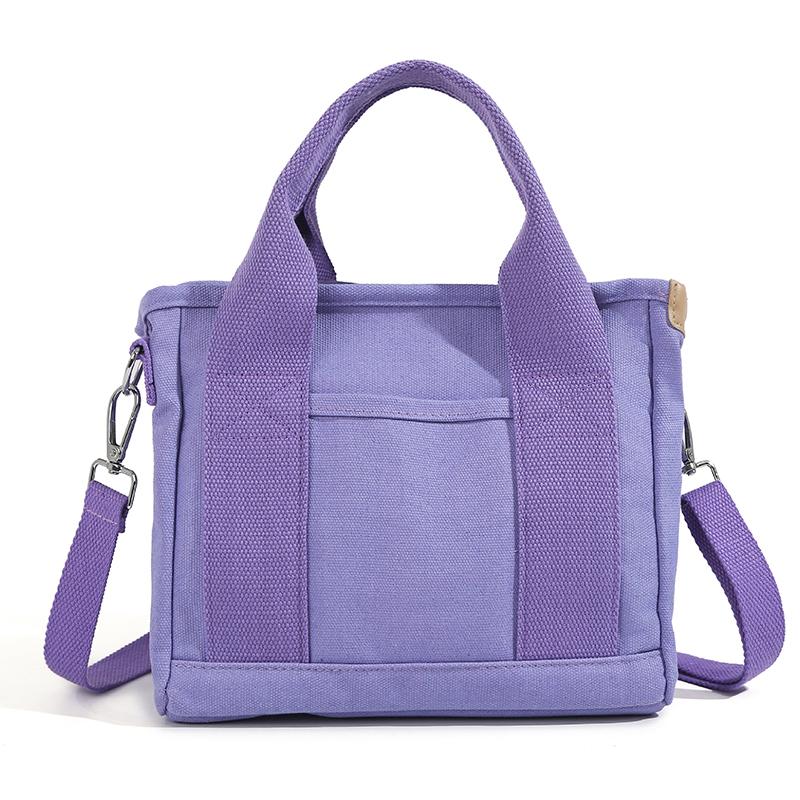 Canvas Multi-compartment Handbag Women's Shoulder Crossbody Bag