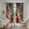 Christmas cartoon reindeer print curtains   Christmas decorations   bedroom and living room   home decoration   room decoration