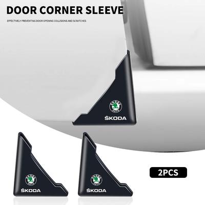 Car Door Corner Anti-collision Covers Transparent Silicone Protector Anti-Scratch Crash For Octavia Rapid Kodiaq Karoq