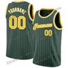 Custom Name Gold White Pinstripe Purple 3D Printed Fashion Men's Basketball