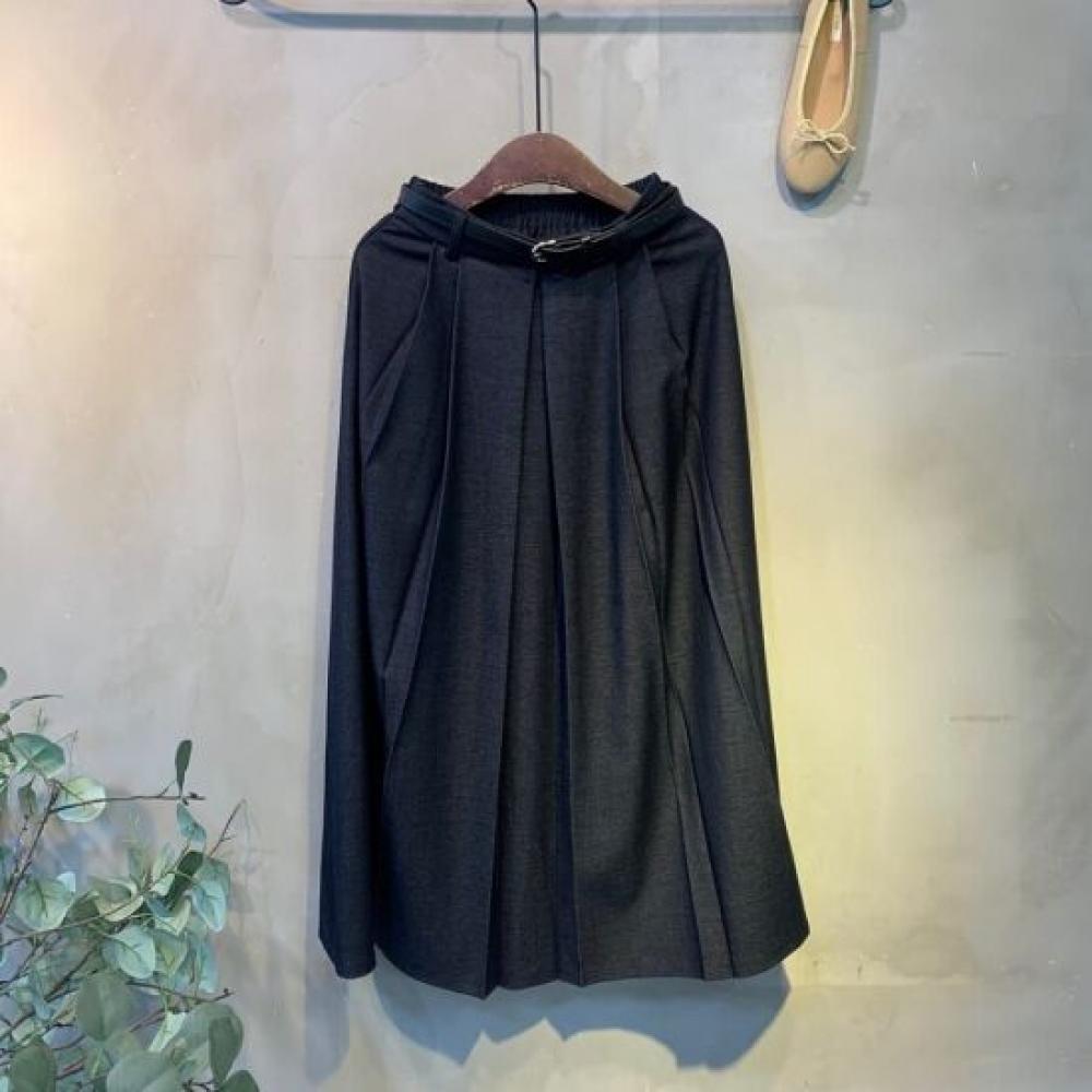 C S In The Room Grab waiSt Belt Span baCk bandIng pIntuCk poCket Long Skirt 4Col