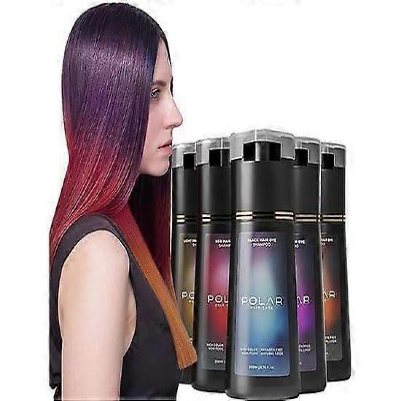 Shampoo Colorante per Capelli, Shampoo Colorante Polare, Shampoo Colorante Istantaneo Polar Haircare, Shampoo Colorante Naturale per Coprire i Capelli Grigi, Adatto per Donne e Uomini