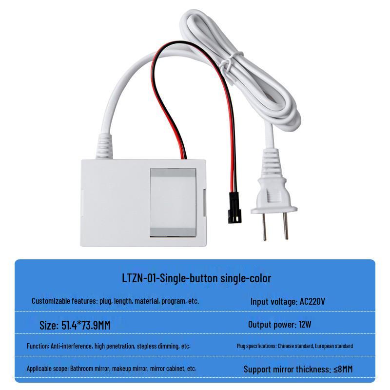 Smart LED Vanity Mirror with Touch Induction Switch for Barbershop and Bathroom