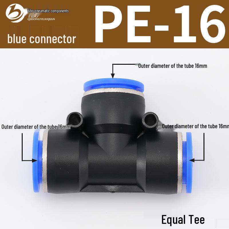 Wirtschaftlicher blauer pneumatischer Schnellkuppler: Gerade, T-Stück, Vierweg, Fünfweg, Reduzierstück für PU/PE/PY/PZA/PK/PV