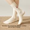 Female Autumn Cotton Letter Sweat Absorbing Antibacterial Anti Pilling Exercise In The Tube Pile Socks