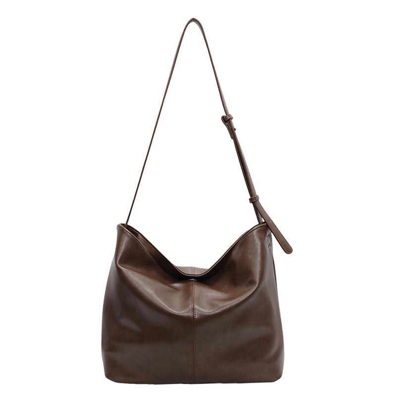 Retro fashion large-capacity shoulder bag women's new autumn trendy casual tote bag textured underarm bag
