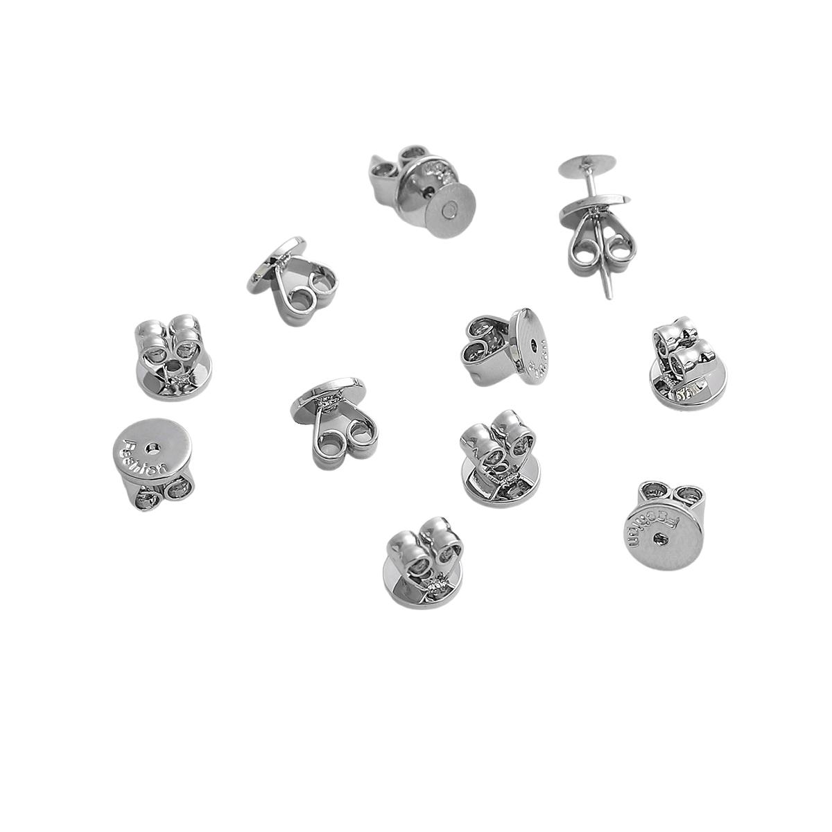 

2 шт./пакет медные круглые пластины беруши DIY серьги ювелирные аксессуары 6mm 2pcs/bag