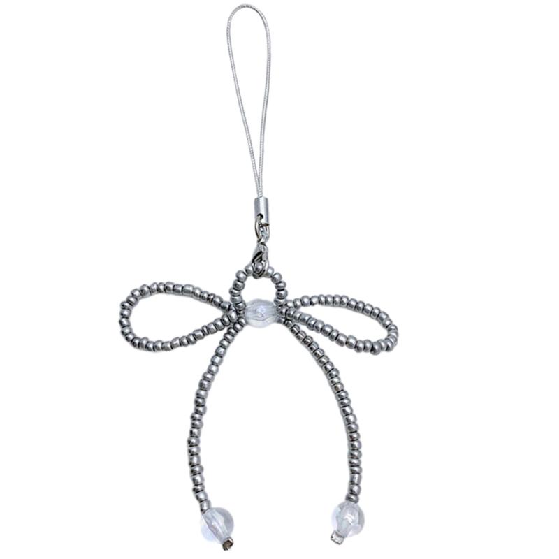 

Fashion Beaded Bowknot Phone Charm Straps Sweet Bag Decoration Lanyard Car Keys Hanging Pendants Purse Accessories 1