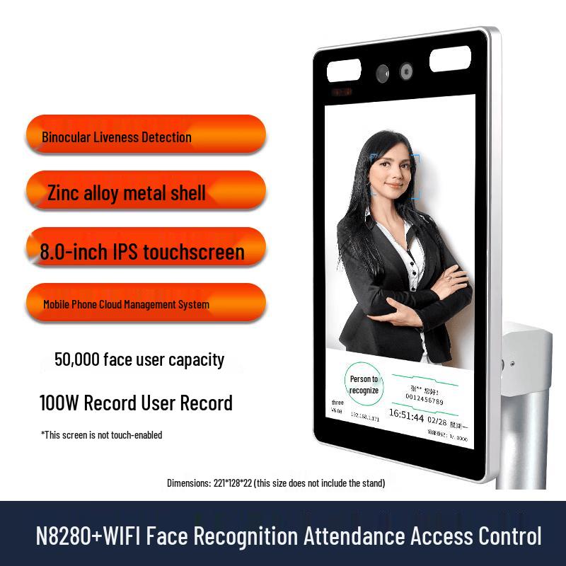

ZUCON Face Recognition Access Control System with WiFi CN plug (adapter included)