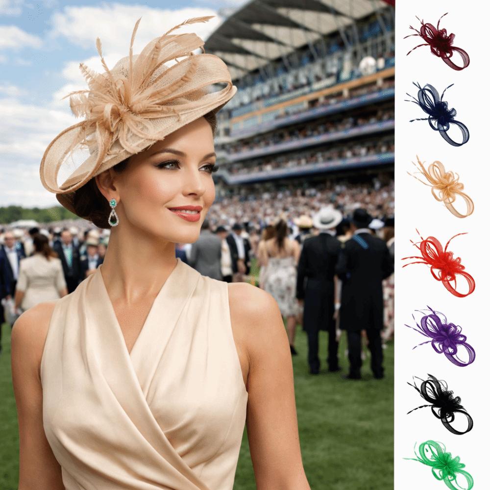Elegant Horse Racing Festival Hat Headdress Flower Mesh Fascinator Hat Garden Party