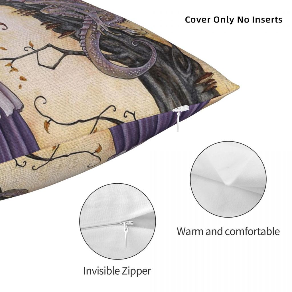 Fairy Dragon Charmer Pillowcase Polyester Linen Velvet Creative Zip Decorative Pillow Case Car Cushion Case