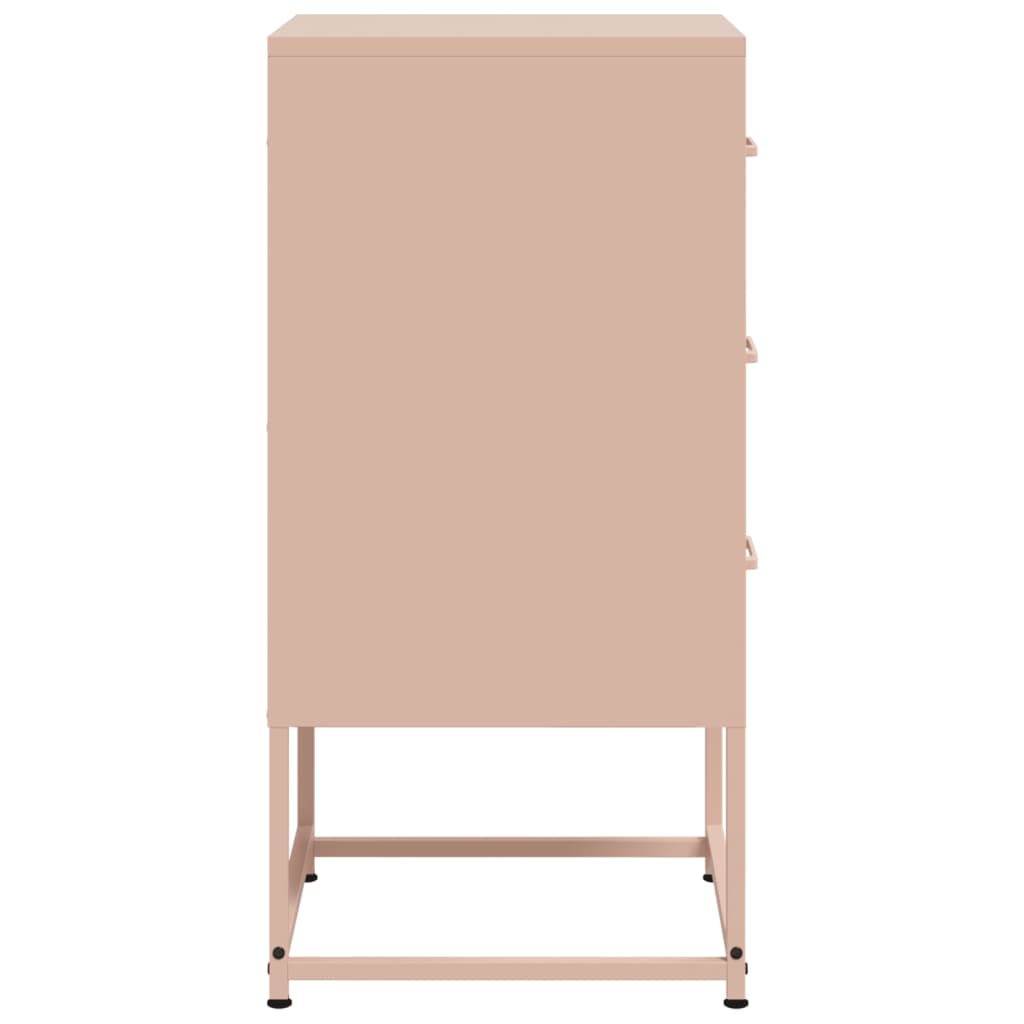 Nightstand Pink 36 x 39 x 78 cm Steel